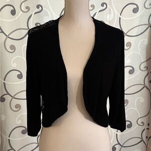 Roz & Ali Black Lace Detail Shrug
